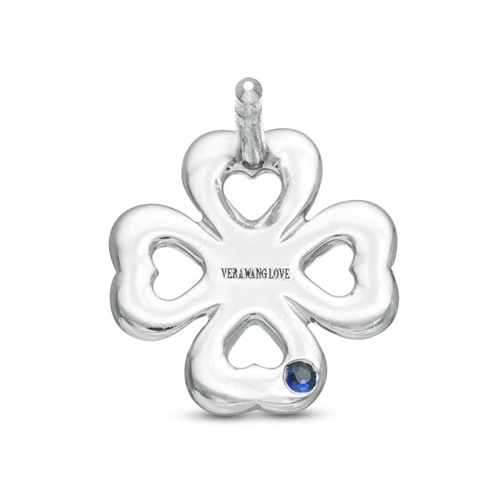 Vera Wang Love Collection 1/10 CT. T.w. Diamond Four-Leaf Clover Single Stud Earring in Sterling Silver