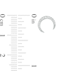 Thumbnail Image 3 of Vera Wang Love Collection 1/20 CT. T.W. Diamond Crescent Moon Single Stud Earring in Sterling Silver