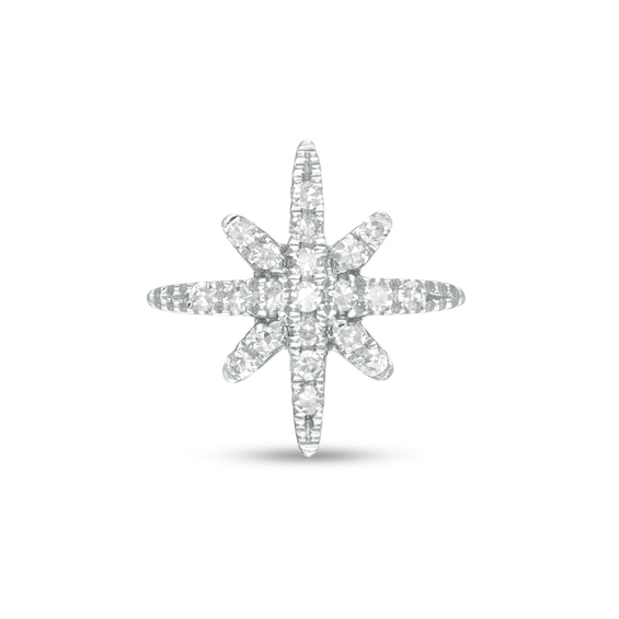 Vera Wang Love Collection 1/20 CT. T.w. Diamond Eight-Point Star Single Stud Earring in Sterling Silver