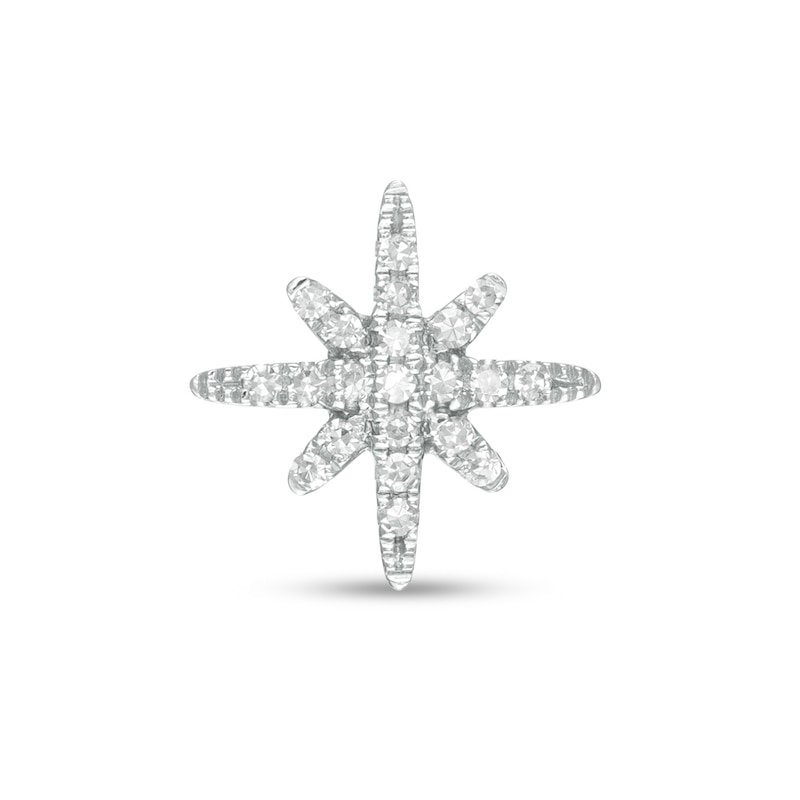 Vera Wang Love Collection 1/20 CT. T.W. Diamond Eight-Point Star Single Stud Earring in Sterling Silver
