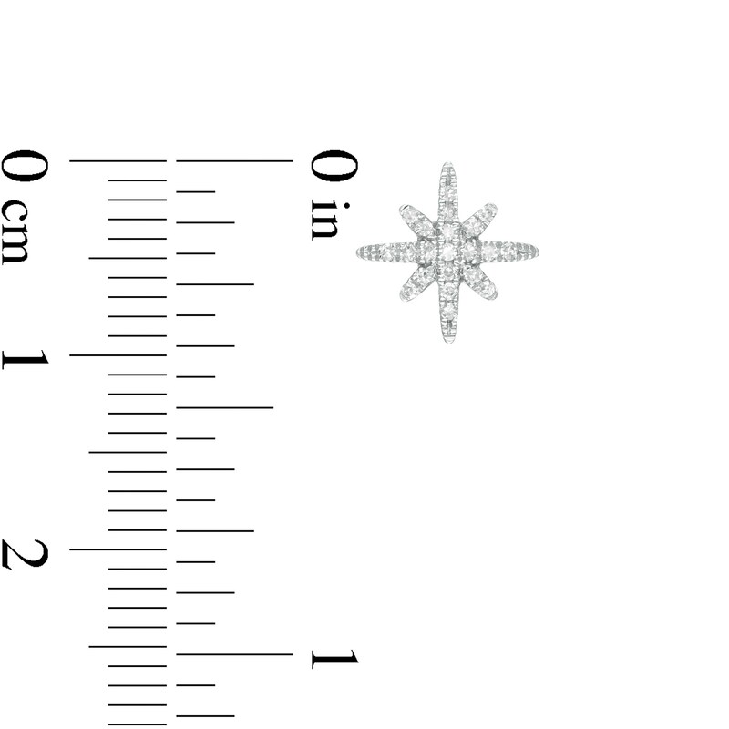 Main Image 2 of Vera Wang Love Collection 1/20 CT. T.W. Diamond Eight-Point Star Single Stud Earring in Sterling Silver