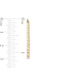Thumbnail Image 3 of 2.05mm Diamond-Cut Rectangular Hoop Earrings in 14K Gold