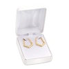 Thumbnail Image 4 of 2.56mm Diamond-Cut Geometric Hoop Earrings in 14K Gold