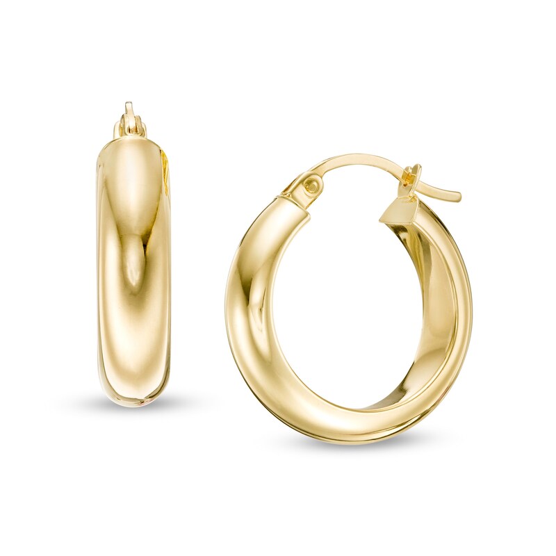 Main Image 1 of 20.0mm Tube Hoop Earrings in 14K Gold