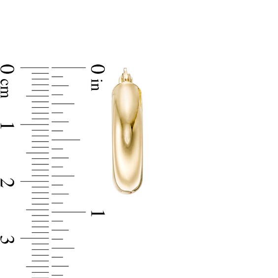 20.0mm Tube Hoop Earrings in 14K Gold