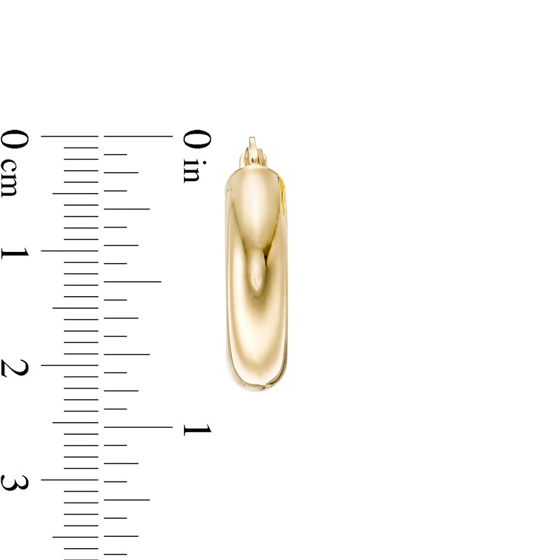 Main Image 3 of 20.0mm Tube Hoop Earrings in 14K Gold