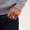 Thumbnail Image 2 of Men's 1/3 CT. T.W. Diamond Milgrain Wedding Band in Sterling Silver