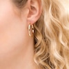 Thumbnail Image 2 of 30.0mm Square Tube Hoop Earrings in 14K Gold