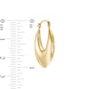 Thumbnail Image 2 of 25.0 x 16.0mm Graduated Oval Hoop Earrings in 14K Gold