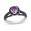 Thumbnail Image 0 of Enchanted Disney Villains Ursula Amethyst and 1/2 CT. T.W. Black Diamond Engagement Ring in 14K White Gold