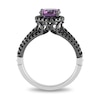 Thumbnail Image 2 of Enchanted Disney Villains Ursula Amethyst and 1/2 CT. T.W. Black Diamond Engagement Ring in 14K White Gold