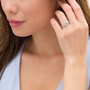 Thumbnail Image 2 of 7.0mm Aquamarine and 1/4 CT. T.W. Diamond Bridal Set in 14K White Gold