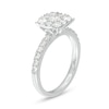 Thumbnail Image 3 of 1 CT. T.W. Diamond Cushion Frame Engagement Ring in 14K White Gold