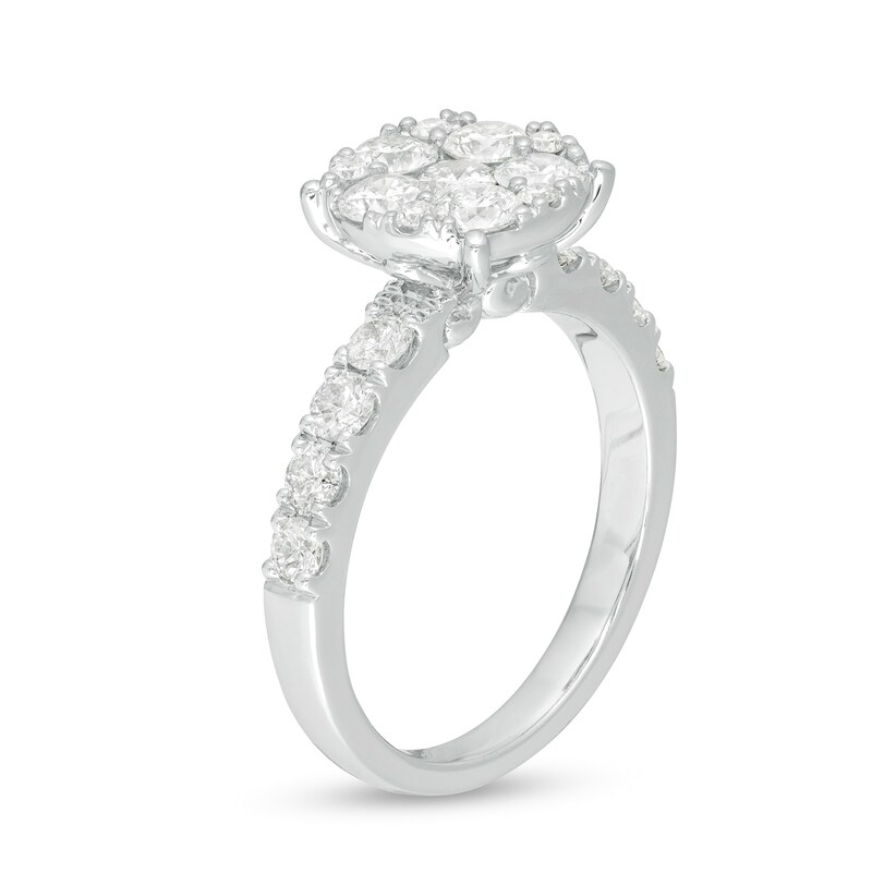 Main Image 3 of 1-1/2 CT. T.W. Composite Diamond Engagement in 14K White Gold