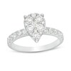 Thumbnail Image 1 of 1 CT. T.W. Composite Pear-Shaped Diamond Frame Engagement Ring in 14K White Gold