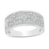 Thumbnail Image 1 of 1/3 CT. T.W. Diamond Art Deco Vintage-Style Anniversary Ring in 10K White Gold