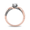 Thumbnail Image 4 of Enchanted Disney Aurora 1/2 CT. T.W. Pear-Shaped Diamond Engagement Ring in 14K Rose Gold with Black Rhodium