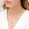 Thumbnail Image 2 of Alternating Ruby and White Sapphire Heart Outline Pendant in Sterling Silver