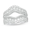 Thumbnail Image 1 of 1-1/4 CT. T.W. Diamond Chevron Vintage-Style Solitaire Enhancer in 10K White Gold