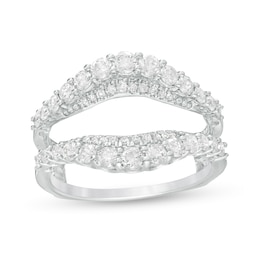 1 CT. T.W. Diamond Contour Solitaire Enhancer in 10K White Gold