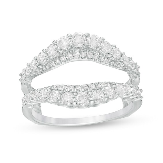 1 CT. T.w. Diamond Contour Solitaire Enhancer in 10K White Gold