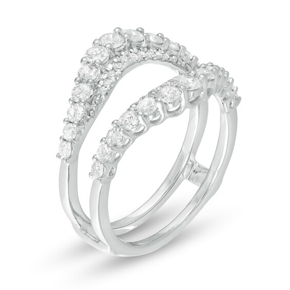 1 CT. T.w. Diamond Contour Solitaire Enhancer in 10K White Gold