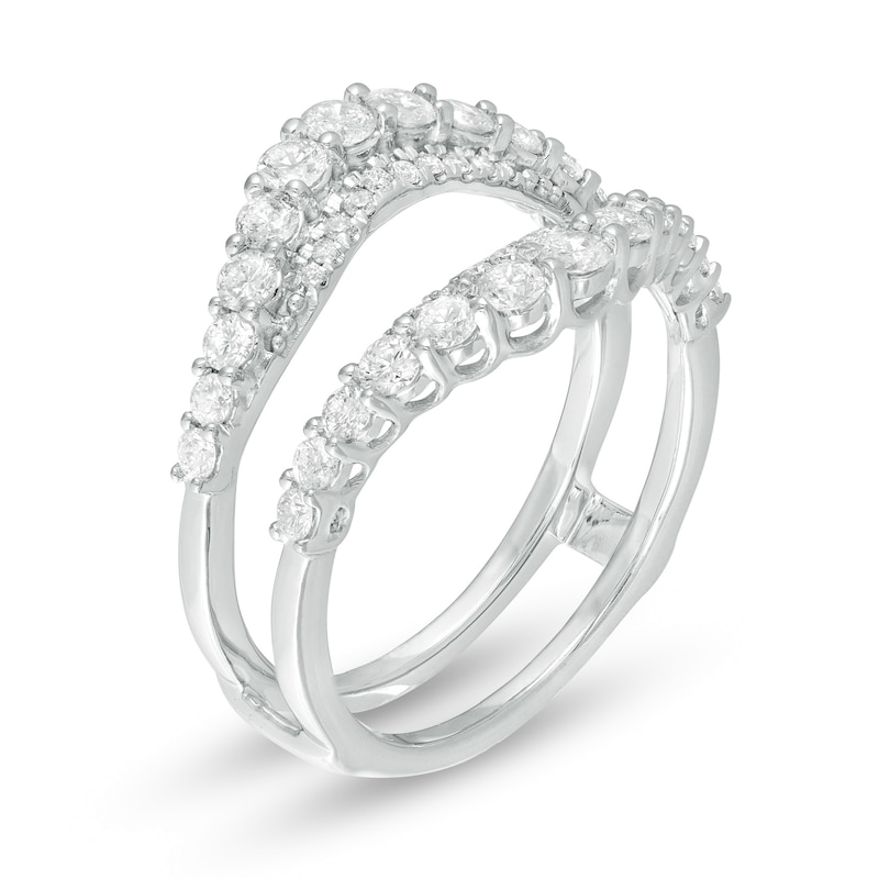 Main Image 2 of 1 CT. T.W. Diamond Contour Solitaire Enhancer in 10K White Gold