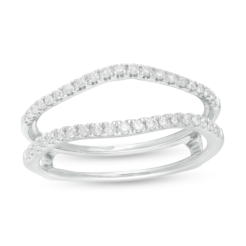 Main Image 1 of 1/4 CT. T.W. Diamond Contour Solitaire Enhancer in 10K White Gold
