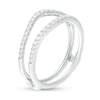 Thumbnail Image 2 of 1/4 CT. T.W. Diamond Contour Solitaire Enhancer in 10K White Gold