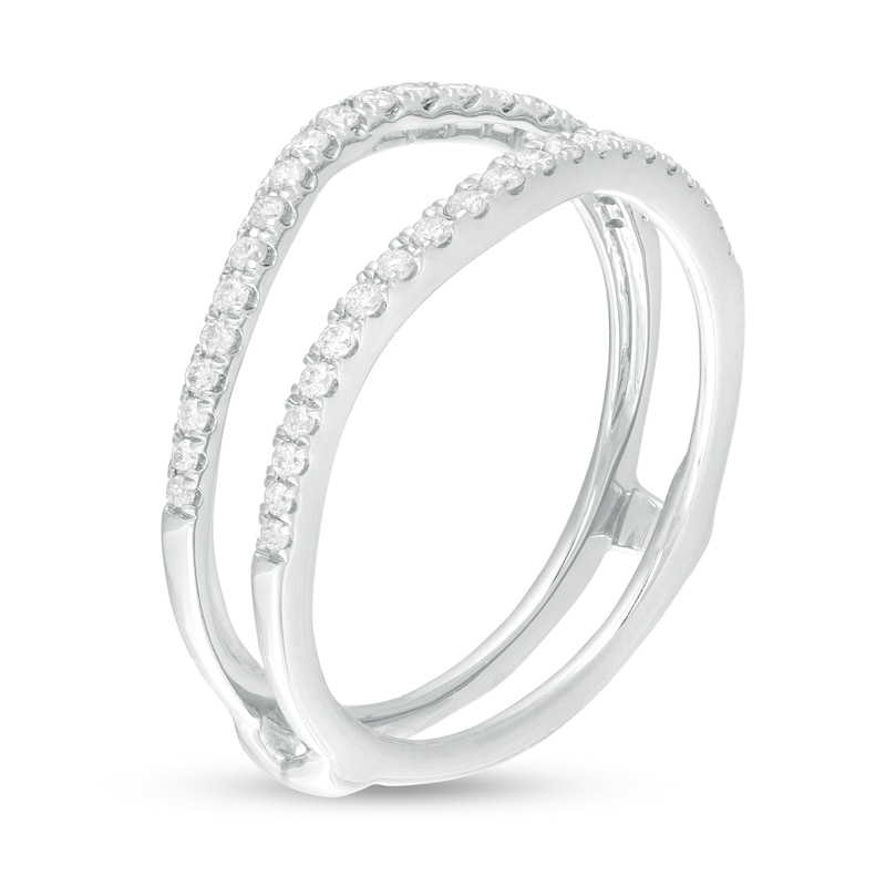 Main Image 2 of 1/4 CT. T.W. Diamond Contour Solitaire Enhancer in 10K White Gold