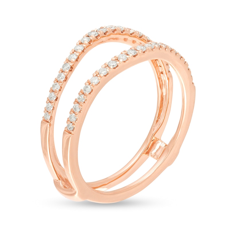 Main Image 2 of 1/4 CT. T.W. Diamond Contour Solitaire Enhancer in 10K Rose Gold