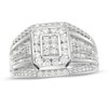 Thumbnail Image 1 of 1 CT. T.W. Composite Diamond Multi-Row Ring in 10K White Gold