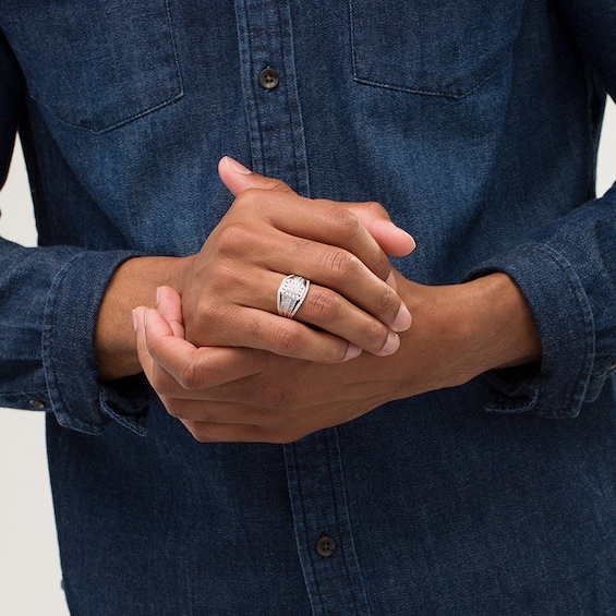 1 CT. T.w. Composite Diamond Multi-Row Ring in 10K Gold