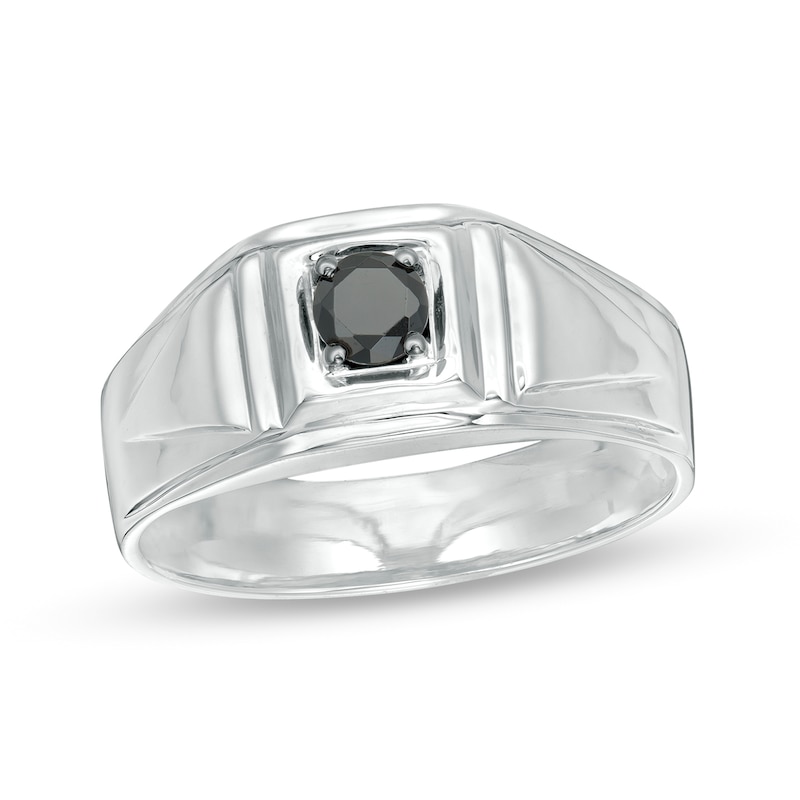 Sterling Silver Mens Black Diamond Ring Sterling Silver Mens Black Diamond Ring