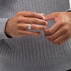Thumbnail Image 1 of Men's 1/4 CT. Black Diamond Solitaire Square Top Signet Ring in Sterling Silver