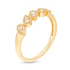 Thumbnail Image 2 of 1/8 CT. T.W. Diamond Slant Teardrop-Shaped Frame Vintage-Style Stackable Band in 10K Gold