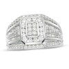 Thumbnail Image 1 of 1 CT. T.W. Composite Diamond Multi-Row Ring in 10K White Gold
