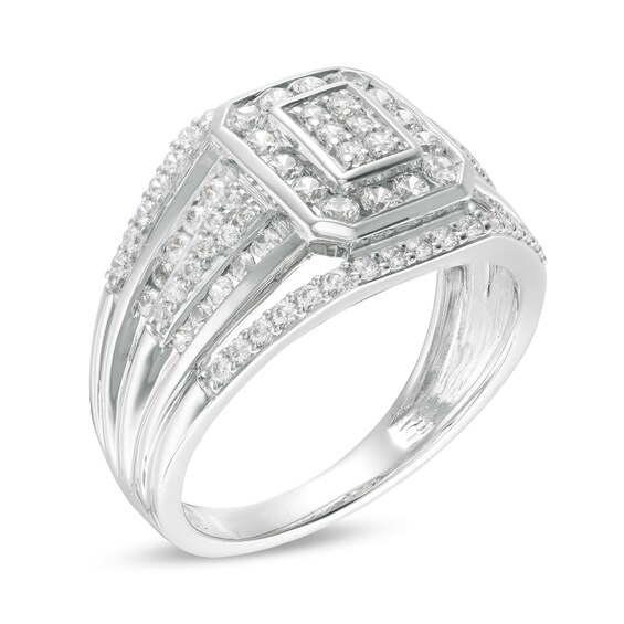 1 CT. T.w. Composite Diamond Multi-Row Ring in 10K White Gold