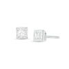 5/8 CT. T.W. Princess-Cut Diamond Solitaire Stud Earrings in 14K White Gold