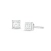 Thumbnail Image 1 of 5/8 CT. T.W. Princess-Cut Diamond Solitaire Stud Earrings in 14K White Gold