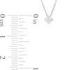 Thumbnail Image 3 of 1/5 CT. Princess-Cut Diamond Solitaire Pendant in 14K White Gold
