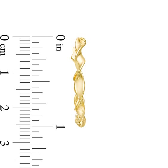 25.0mm Twisted Hoop Earrings in 10K Gold
