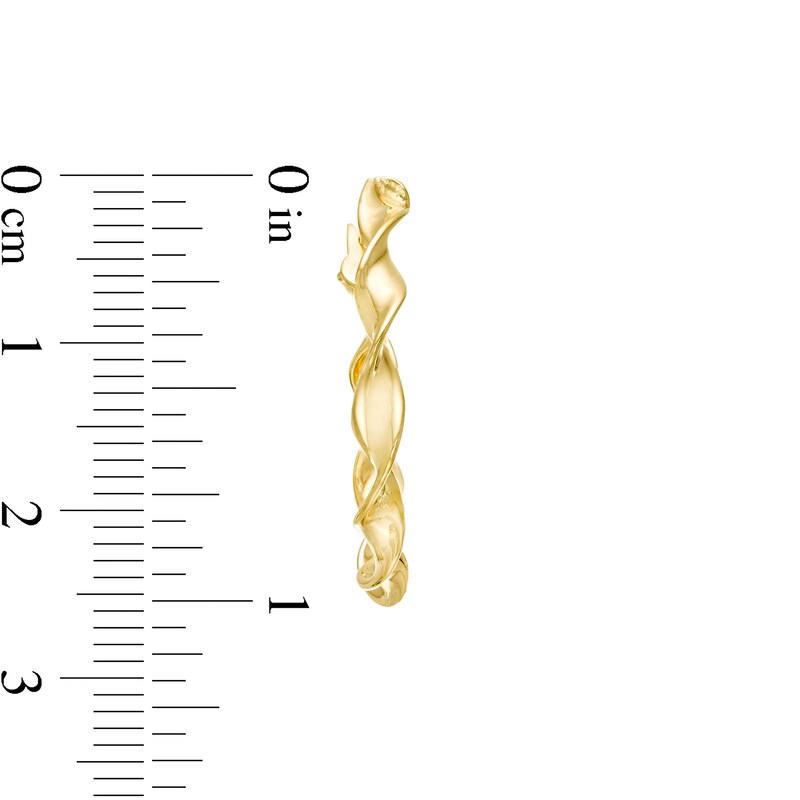 Main Image 3 of 25.0mm Twisted Hoop Earrings in 10K Gold