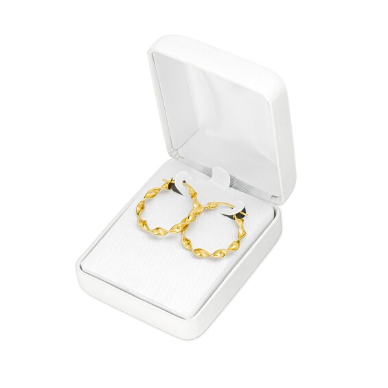 25.0mm Twisted Hoop Earrings in 10K Gold