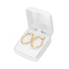 Thumbnail Image 4 of 30.0mm Swirl Pattern Rhombus Hoop Earrings in 10K Gold
