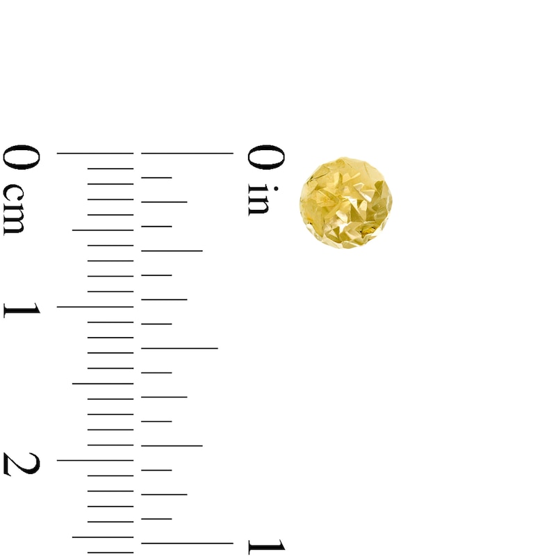 Main Image 3 of Diamond-Cut Ball Stud Earrings in 10K Gold