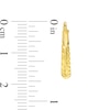 Thumbnail Image 3 of 17.0mm Graduated Rope Texture Hoop Earrings in 10K Gold