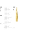 Thumbnail Image 3 of 17.0mm Graduated Ribbed Pattern Hoop Earrings in 10K Gold