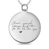 Thumbnail Image 1 of Engravable Your Own Handwriting Disc Pendant in 10K White, Yellow or Rose Gold (1 Image and 4 Lines)