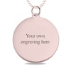 Thumbnail Image 2 of Engravable Your Own Handwriting Disc Pendant in 10K White, Yellow or Rose Gold (1 Image and 4 Lines)